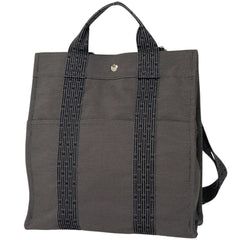 エルメス エールライン アド MM バックパック デイパック Hロゴ リュック ナイロンキャンバス グレー レディース 【中古】brbag