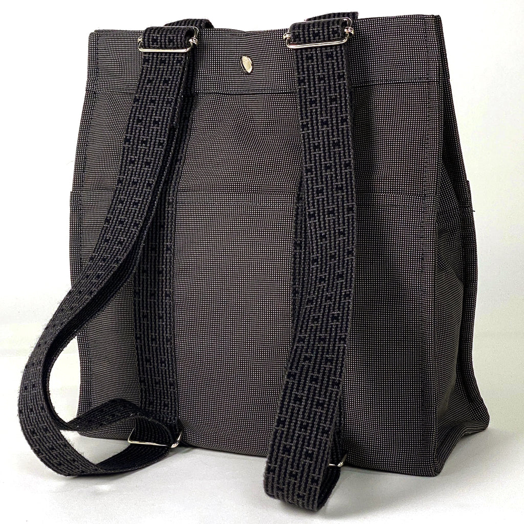 エルメス エールライン アド MM バックパック デイパック Hロゴ リュック ナイロンキャンバス グレー レディース 【中古】brbag