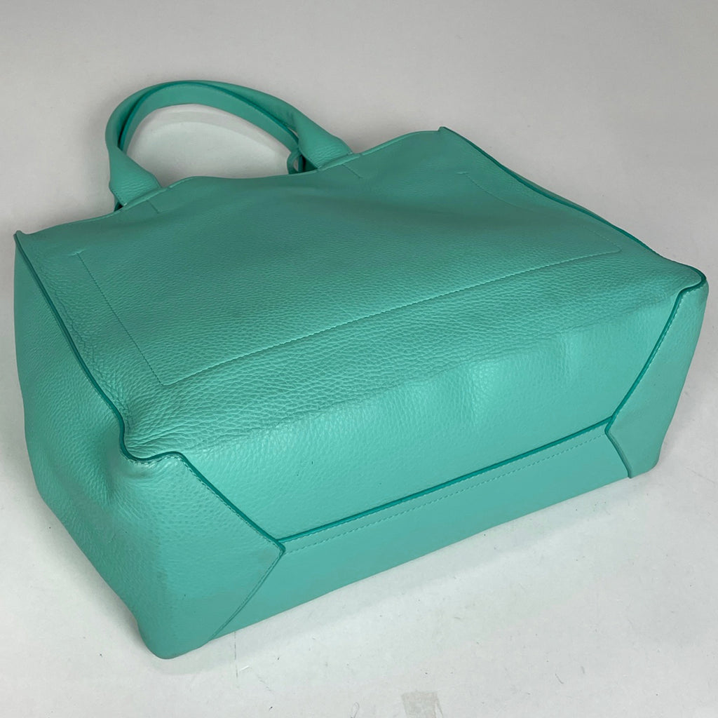 ティファニー ロゴ トートバッグ 2WAY ショルダーバッグ トートバッグ レザー ライトブルー レディース 【中古】brbag