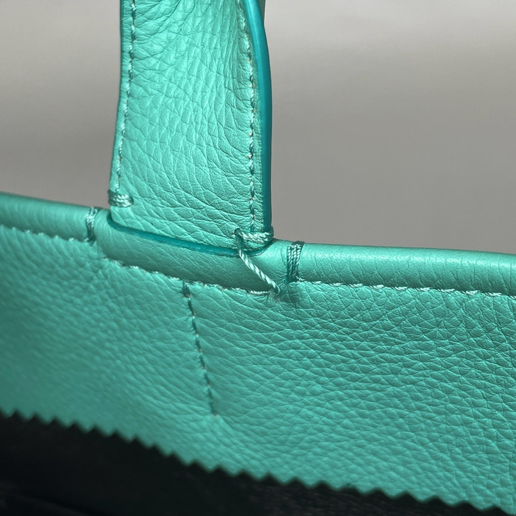 ティファニー ロゴ トートバッグ 2WAY ショルダーバッグ トートバッグ レザー ライトブルー レディース 【中古】brbag