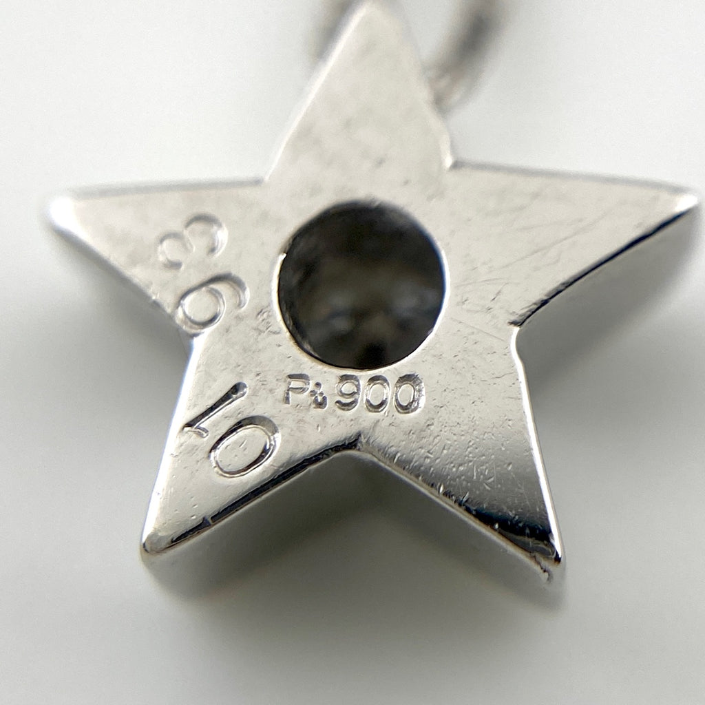 スターモチーフ デザインネックレス プラチナ ペンダント ネックレス Pt900 Pt850 ダイヤモンド レディース 【中古】nbjwl