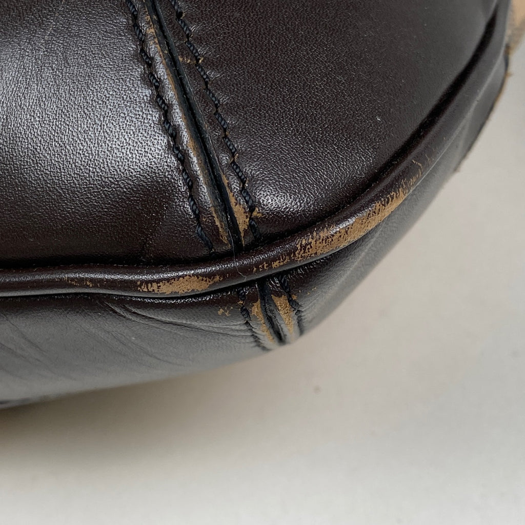 バーバリー ロゴ ショルダーバッグ チェック柄 ノバチェック ショルダーバッグ コーティングキャンバス ベージュ ブラウン レディース 【中古】brbag