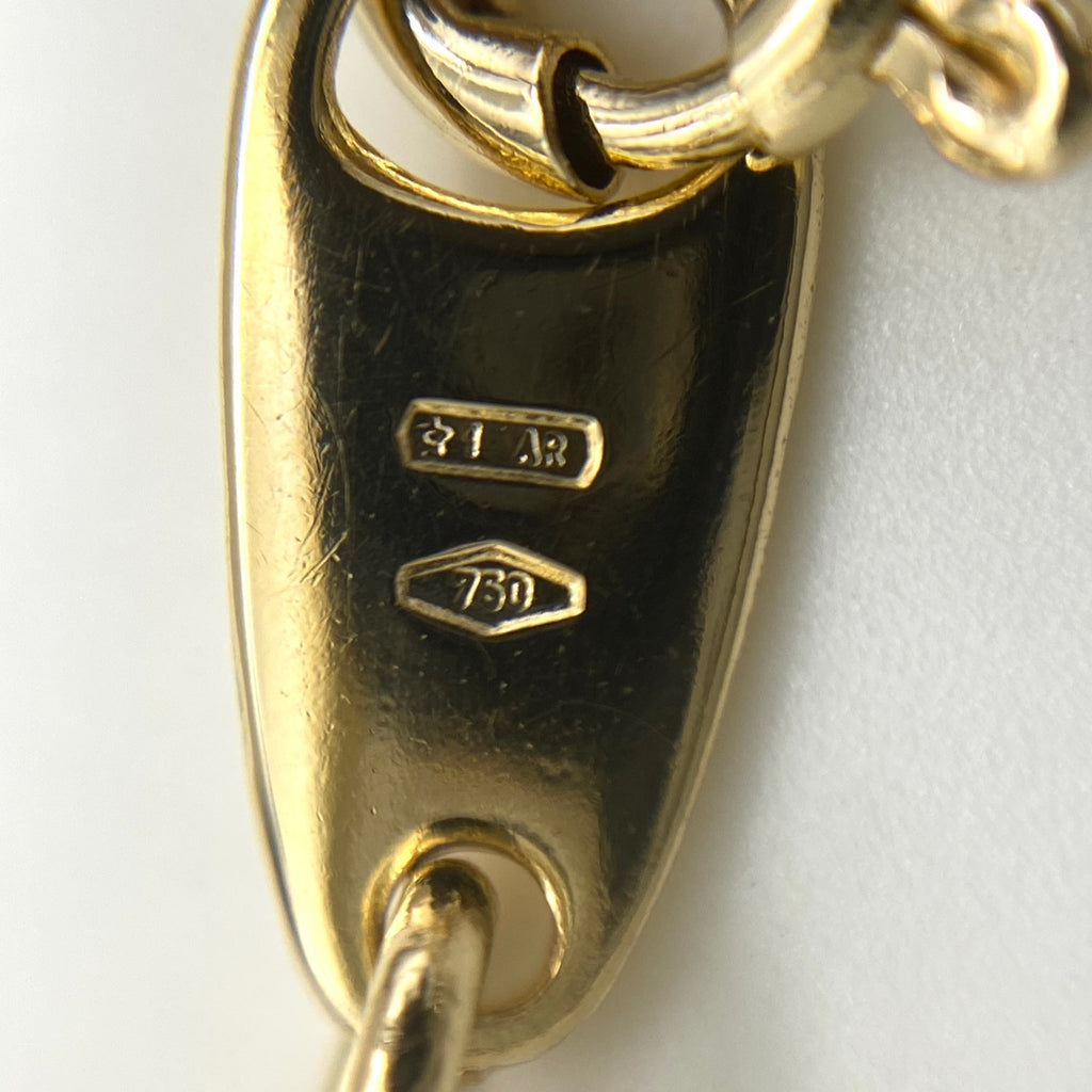 ウノアエレ デザインネックレス YG イエローゴールド ネックレス 750 レディース 【中古】brjwl