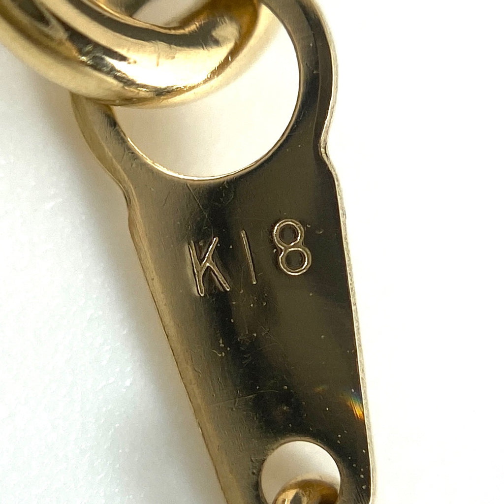 ダイヤモンド デザインネックレス YG イエローゴールド ペンダント メレダイヤ ネックレス K18 750 ダイヤモンド レディース 【中古】nbjwl