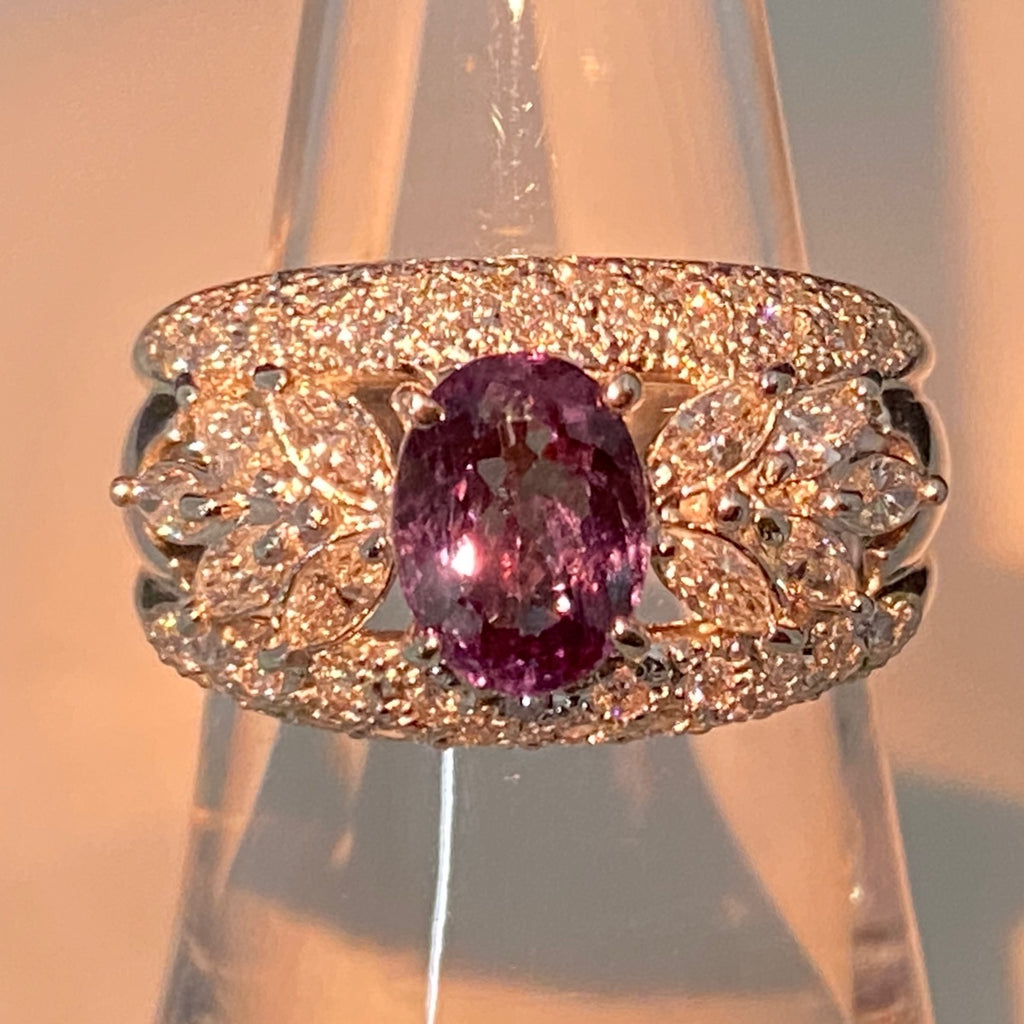 PT900 アレキサンドライト リング プラチナ 12号 1.38CT レディース 中古 在庫一掃 nbjwl