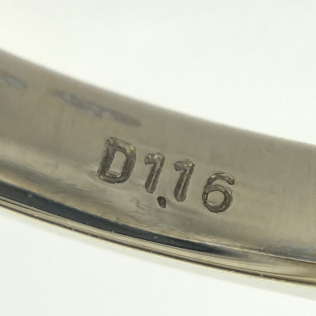 サファイア デザインリング プラチナ メレダイヤ 指輪 リング 13号 Pt950 サファイア ダイヤモンド レディース 【中古】