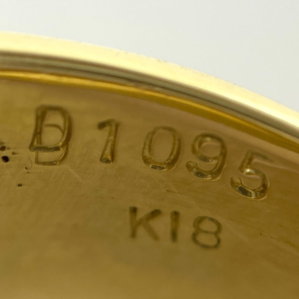 【在庫一掃】 ハートモチーフ デザインリング K18 イエローゴールド 指輪 メレダイヤ リング 14号 YG サファイア ダイヤモンド レディース 【中古】nbjwl