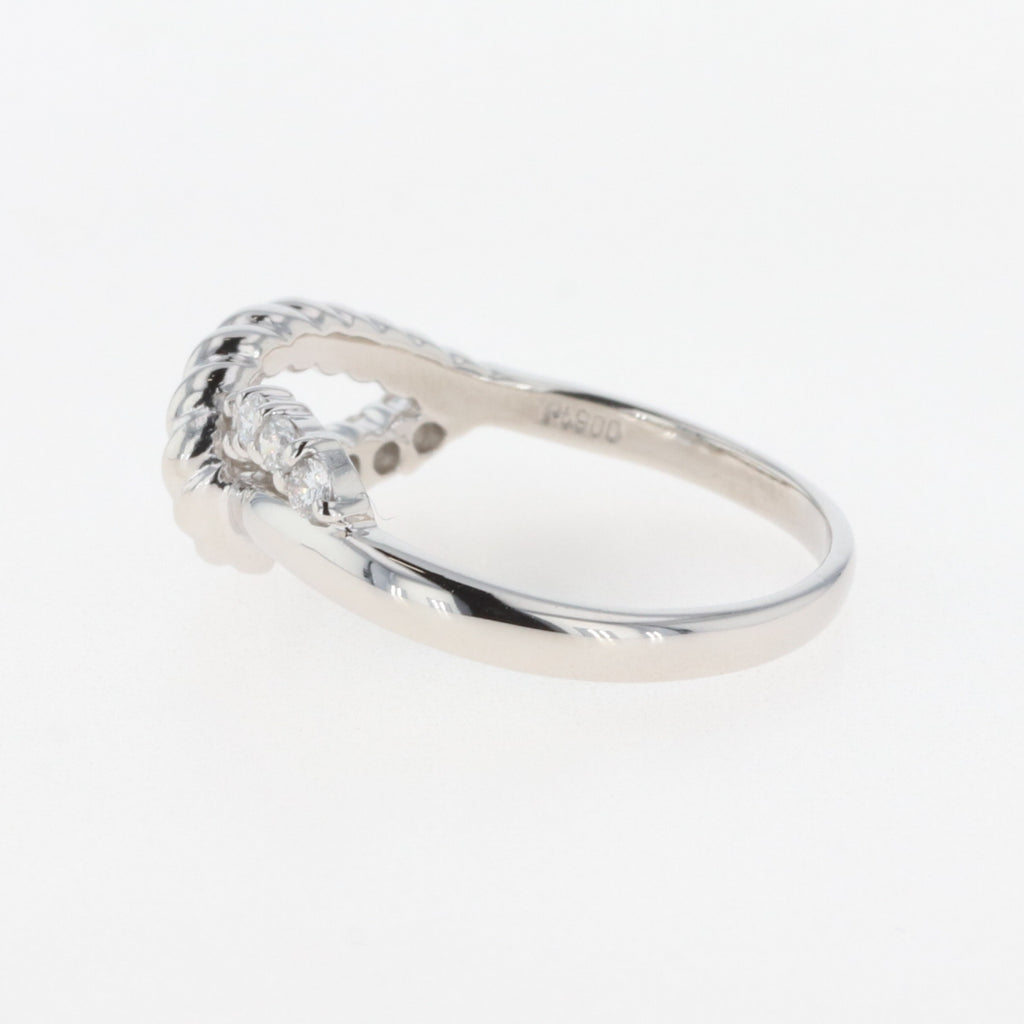 メレダイヤ デザインリング プラチナ 指輪 リング 9号 Pt900 ダイヤモンド レディース 【中古】 
 ラッピング可