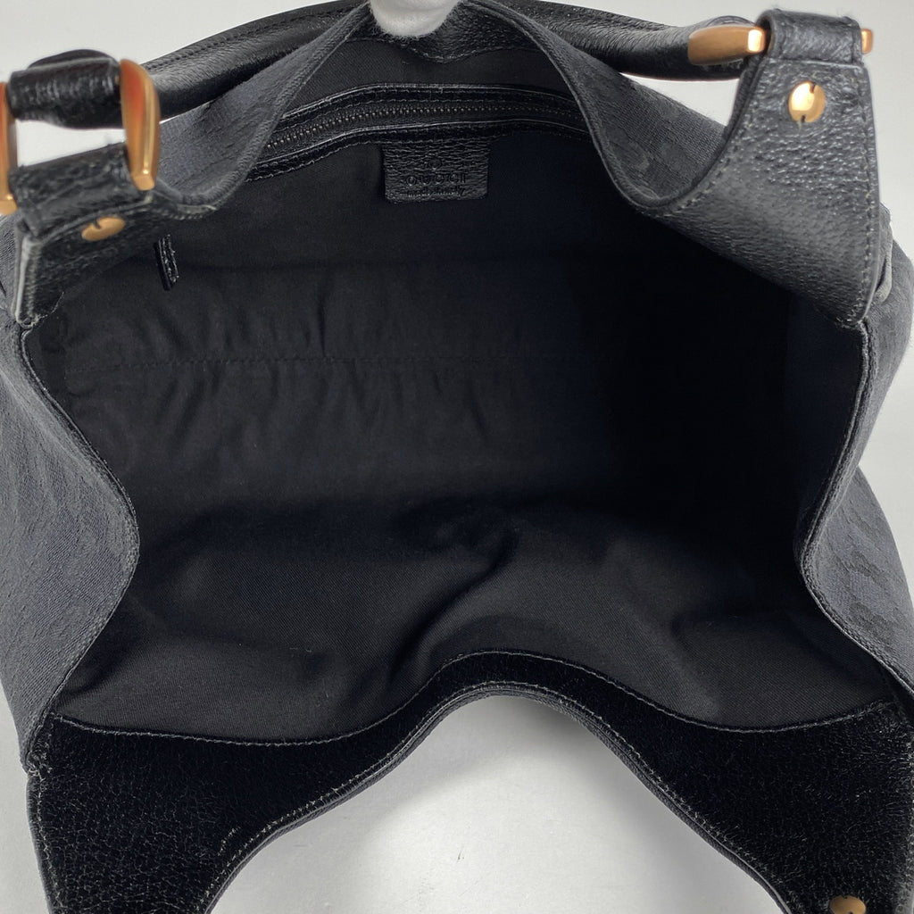 グッチ ニュージャッキーライン ハンドバッグ GG柄 ハンドバッグ GGキャンバス ブラック 124407 レディース 【中古】 brbag