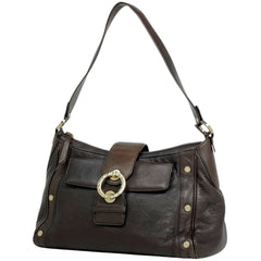 ブルガリ ロゴ ショルダーバッグ ブルガリブルガリ ワンショルダー ショルダーバッグ レザー ブラウン レディース 【中古】brbag