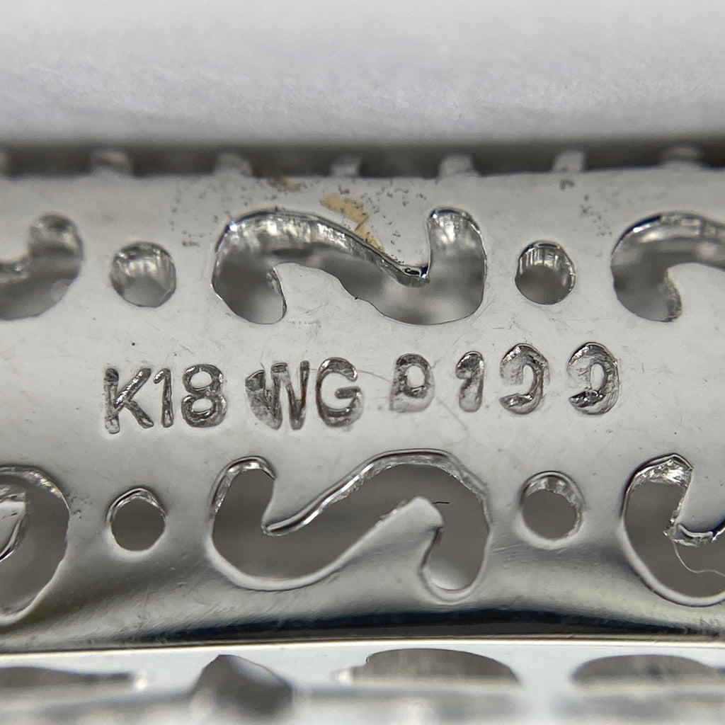 メレダイヤ デザインネックレス WG ホワイトゴールド プラチナ ペンダント ネックレス K18 WG Pt850 レディース 【中古】 
 ラッピング可