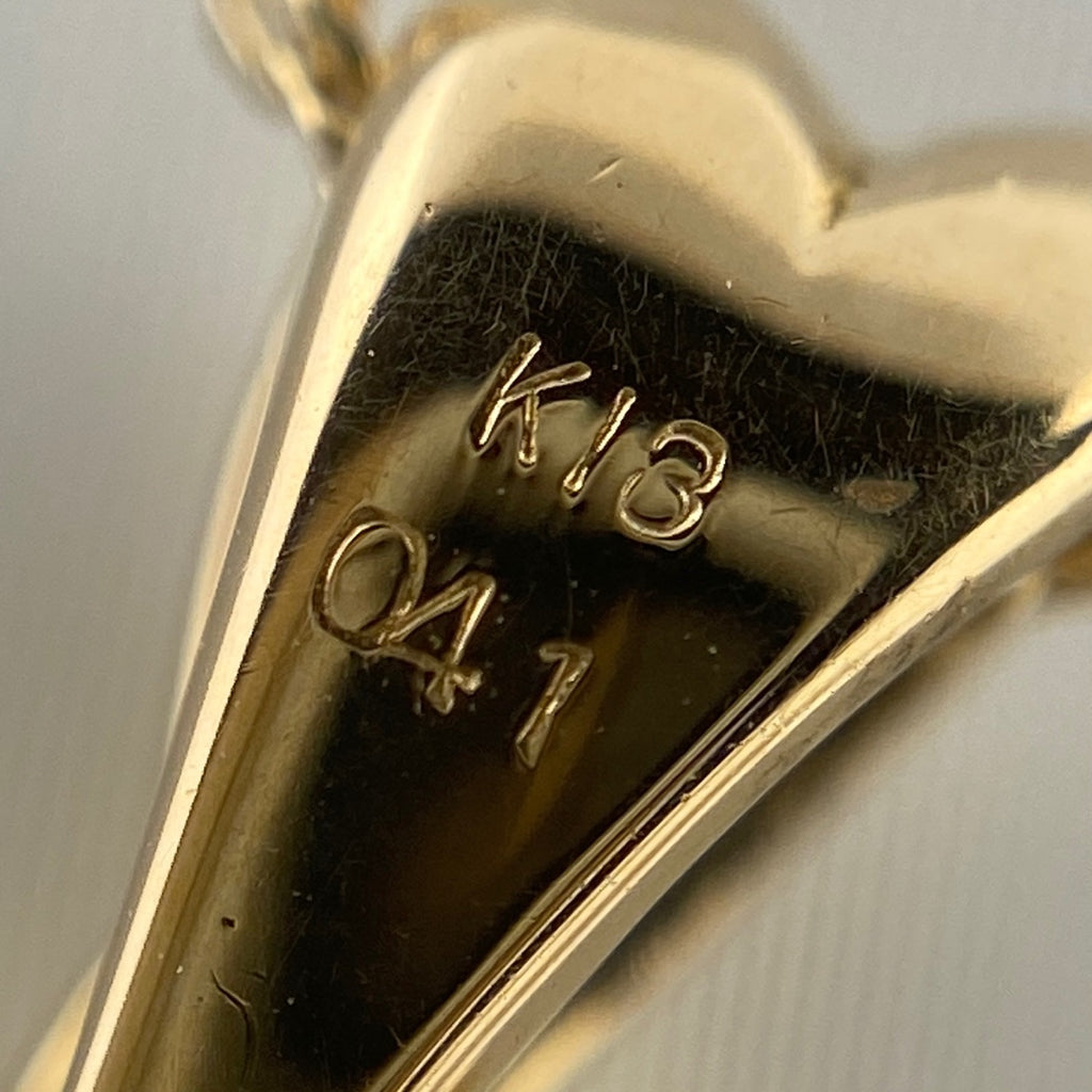 メレダイヤ デザインネックレス YG イエローゴールド ペンダント ネックレス K18 ダイヤモンド レディース 【中古】 
 ラッピング可