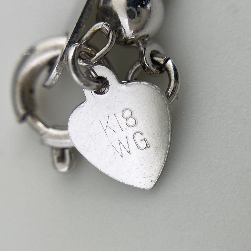 メレダイヤ デザインネックレス WG ホワイトゴールド ペンダント ネックレス K18 WG ダイヤモンド レディース 【中古】nbjwl