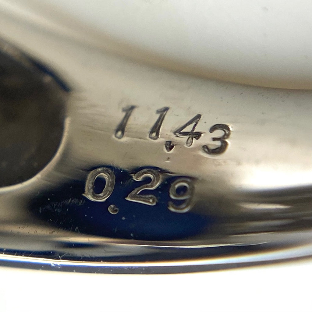 ブラックオパール デザインリング プラチナ 指輪 メレダイヤ リング 12.5号 Pt900 ブラックオパール ダイヤモンド レディース 【中古】