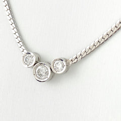 メレダイヤ デザインネックレス プラチナ ペンダント ネックレス Pt900 Pt850 ダイヤモンド レディース 【中古】nbjwl