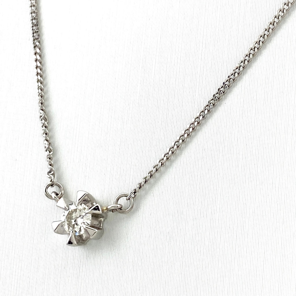 メレダイヤ デザインネックレス プラチナ ペンダント ネックレス Pt850 ダイヤモンド レディース 【中古】nbjwl