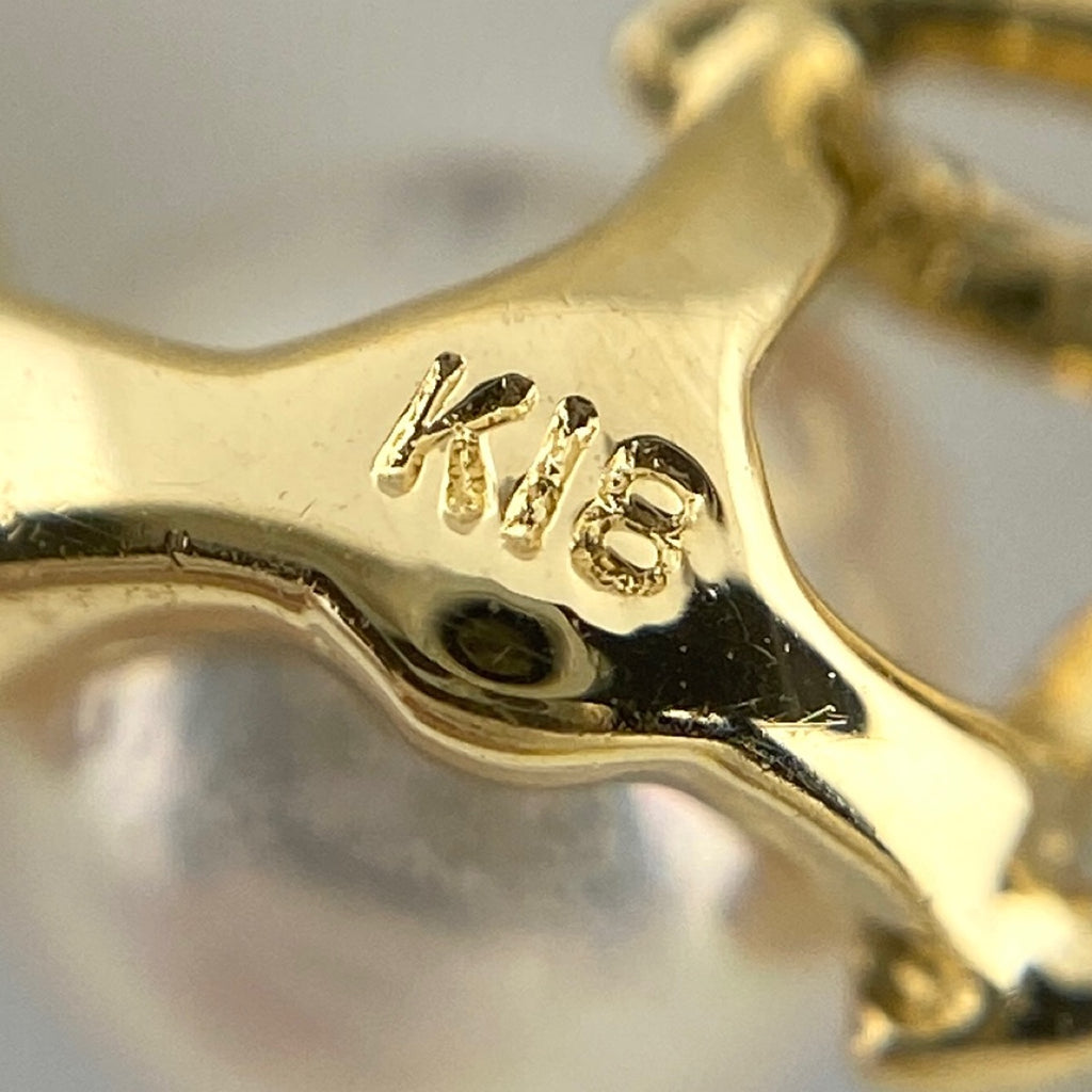ミキモト パール デザインネックレス YG イエローゴールド 真珠 ネックレス K18 パール レディース 【中古】 
 ラッピング可