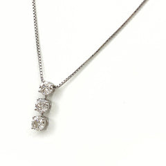 ダイヤモンド デザインネックレス プラチナ ペンダント ネックレス Pt900 Pt850 ダイヤモンド レディース 【中古】nbjwl