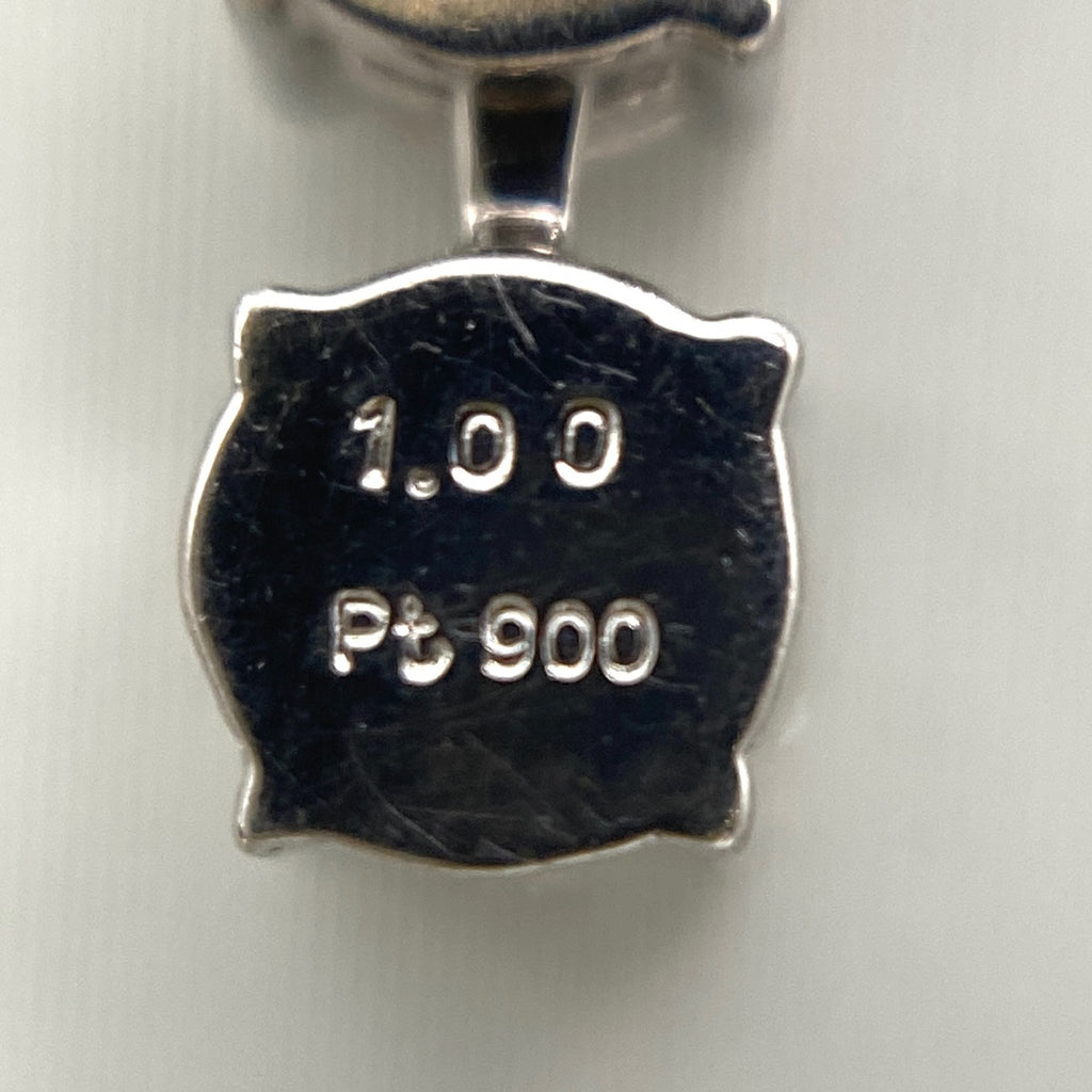 ダイヤモンド デザインネックレス プラチナ ペンダント ネックレス Pt900 Pt850 ダイヤモンド レディース 【中古】nbjwl