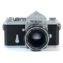 ニコン Nikon F アイレベル シルバー + NIKKOR-H 50mm F2 非Ai フィルム マニュアルフォーカス 一眼レフカメラ 【中古】