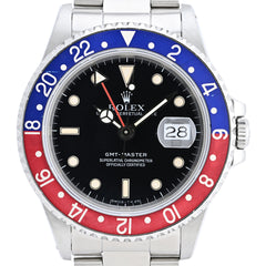 ロレックス GMTマスター ペプシ 赤青ベゼル 16700 腕時計 SS 自動巻き ブラック メンズ 【中古】 
 ラッピング可