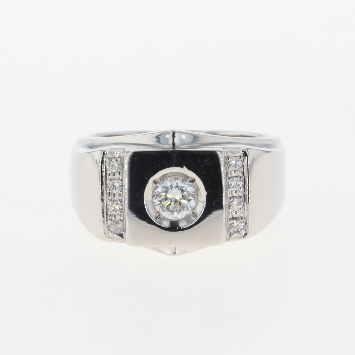 ダイヤモンド デザインリング プラチナ 指輪 メレダイヤ リング 21 Pt900 ダイヤモンド メンズ 【中古】 , ラッピング可