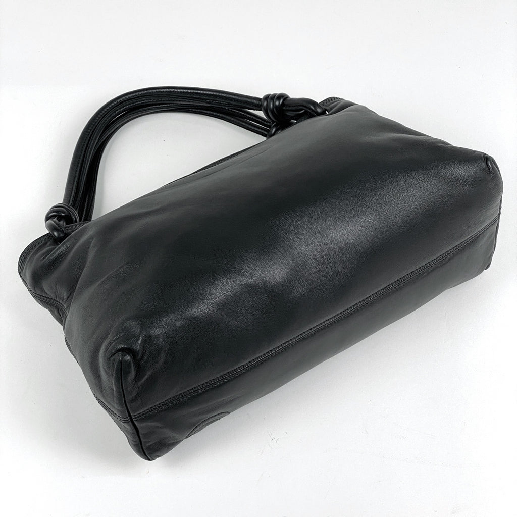 ロエベ アナグラム ハンドバッグ ロゴ ハンドバッグ レザー ブラック レディース 【中古】brbag
