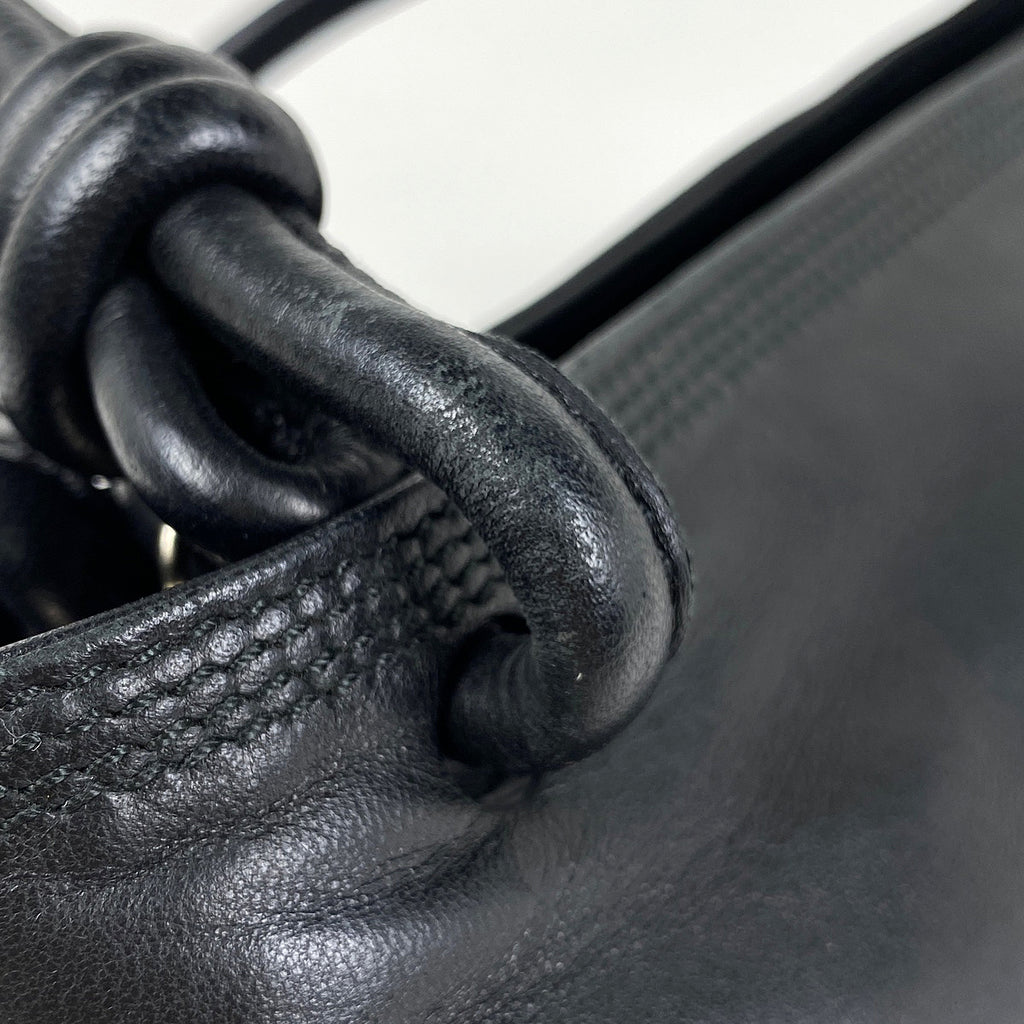 ロエベ アナグラム ハンドバッグ ロゴ ハンドバッグ レザー ブラック レディース 【中古】brbag