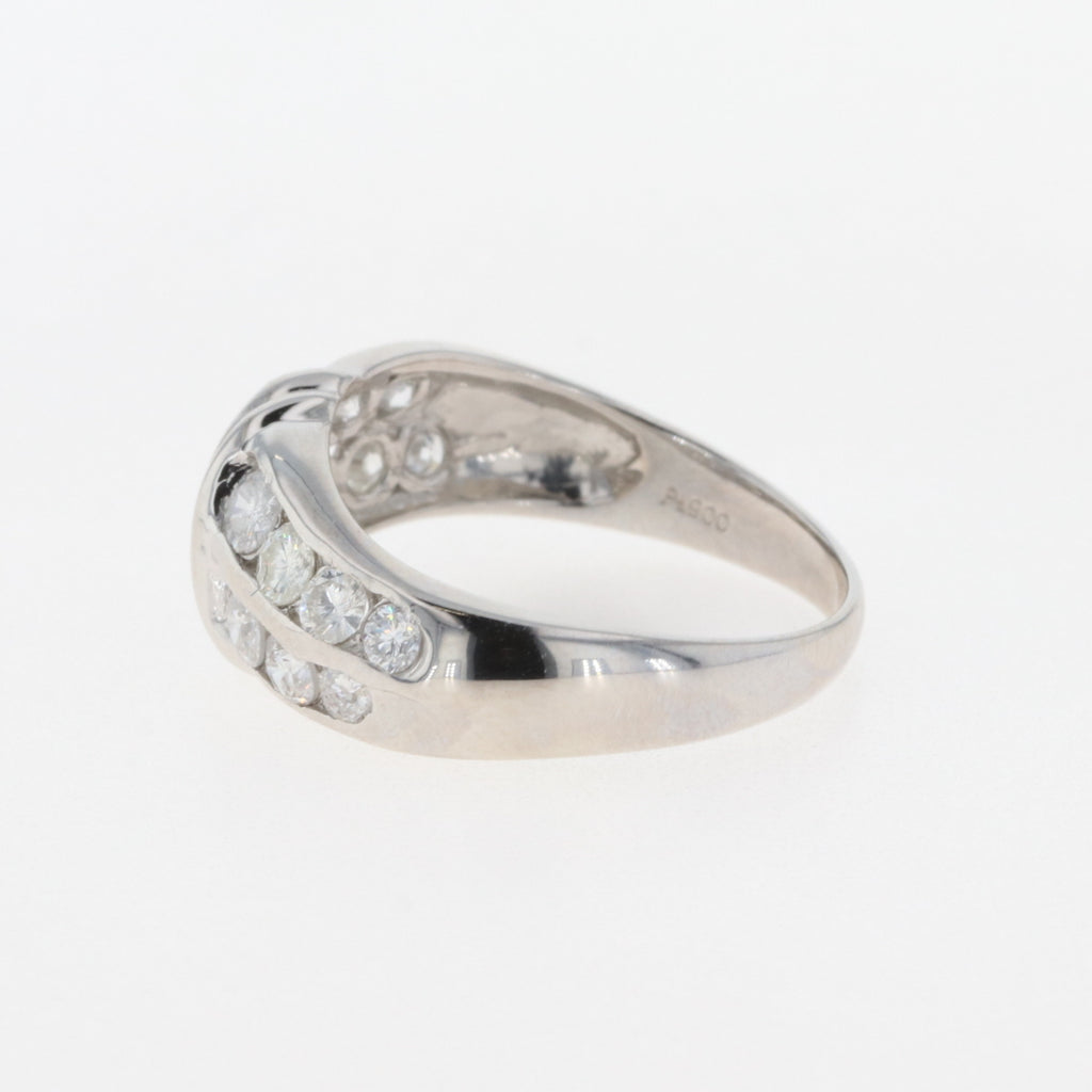 メレダイヤ デザインリング プラチナ 指輪 リング 15号 Pt900 ダイヤモンド レディース 【中古】 , ラッピング可