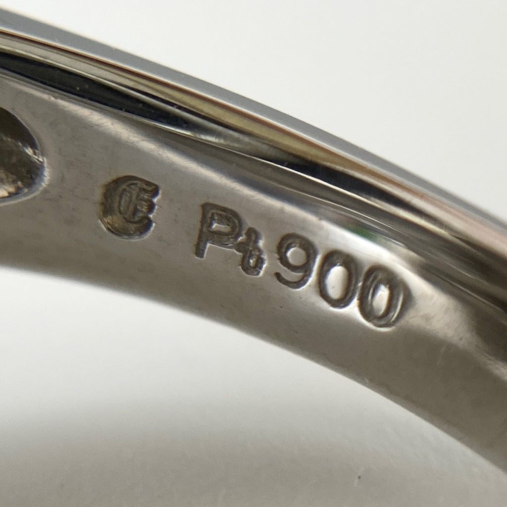 パール デザインリング プラチナ 指輪 メレダイヤ 真珠 リング 15号 Pt900 パール ダイヤモンド レディース 【中古】 
 ラッピング可