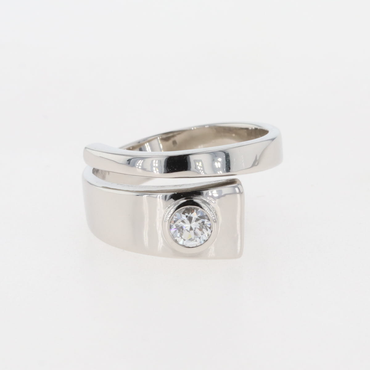 ダイヤモンド デザインリング プラチナ 指輪 リング 14号 Pt900 ダイヤモンド レディース 【中古】, ラッピング可