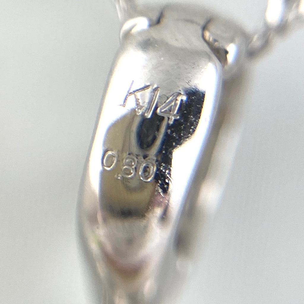 メレダイヤ デザインネックレス WG ホワイトゴールド プラチナ ネックレス Pt850 K14 WG レディース 【中古】 
 ラッピング可