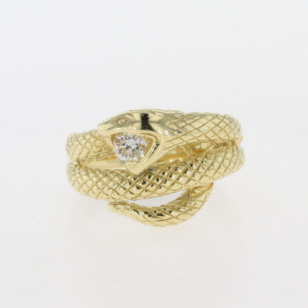 ウノアエレK18 ダイヤモンド　 蛇モチーフ　リング　指輪