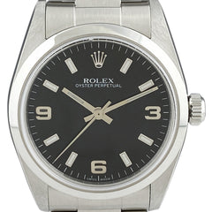 ロレックス オイスターパーペチュアル 77080 腕時計 SS 自動巻き ブラック ボーイズ 【中古】 
 ラッピング可