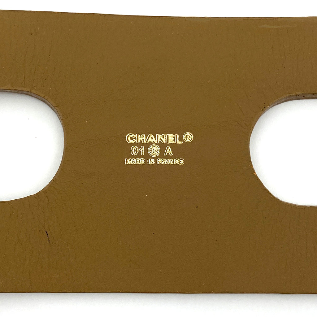 シャネル ココマーク ブレスレット バングル ロゴ ブレスレット レザー ブラウン レディース 【中古】 bracc