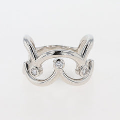 メレダイヤ デザインリング プラチナ 指輪 リング 20.5号 Pt900 ダイヤモンド レディース 【中古】 
 ラッピング可