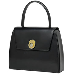 セリーヌ スターボール ハンドバッグ ロゴ ハンドバッグ レザー ブラック レディース 【中古】