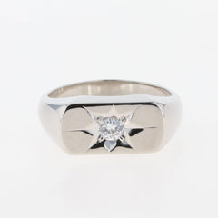 メレダイヤ デザインリング プラチナ 指輪 リング 13号 Pt850 ダイヤモンド レディース 【中古】 
 ラッピング可