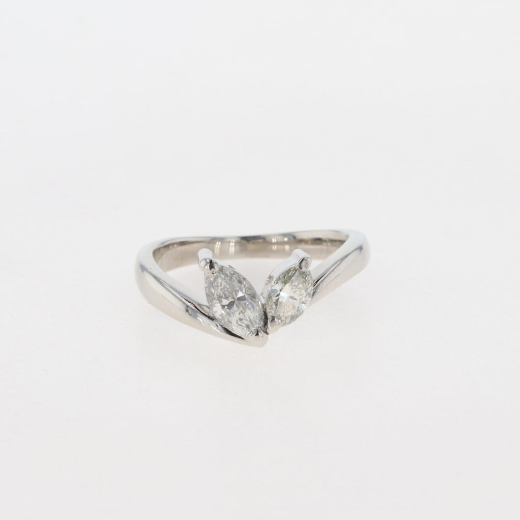 メレダイヤ デザインリング プラチナ 指輪 リング 9.5号 Pt1000 ダイヤモンド レディース 【中古】, ラッピング可