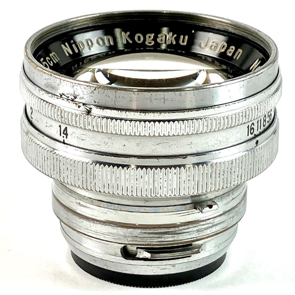 【在庫一掃】 ニコン Nikon NIKKOR-S.C 50mm F1.4 5cm シルバー Sマウント レンジファインダーカメラ用レンズ 【中古】cambb