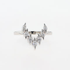 メレダイヤ デザインリング プラチナ 指輪 リング 24.5号 Pt900 ダイヤモンド メンズ 【中古】 
 ラッピング可