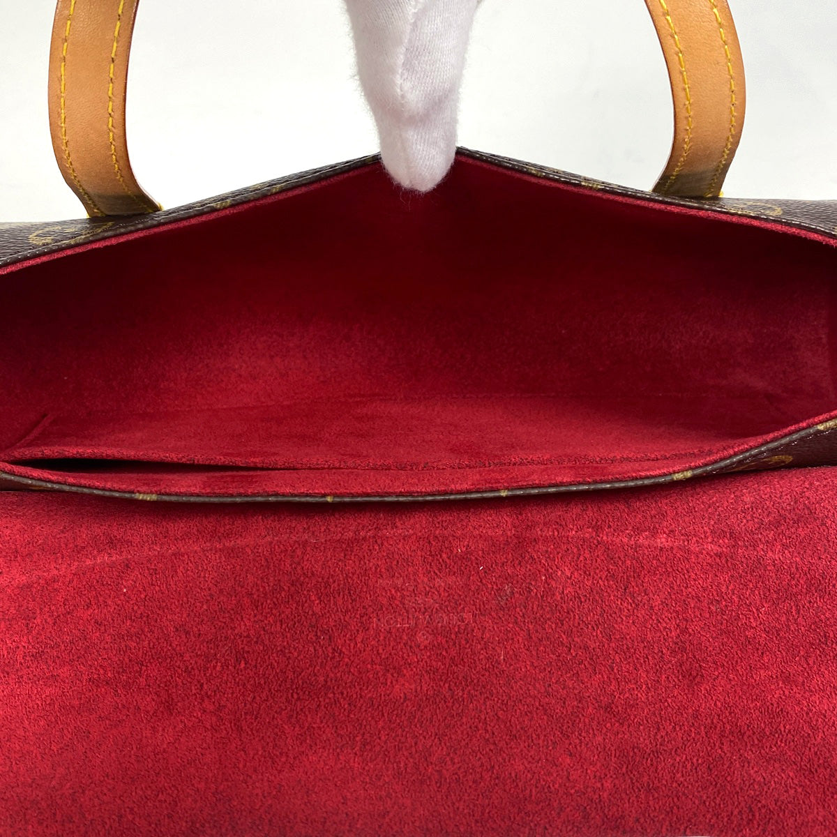 ルイヴィトン　ハンドバッグ　プチバケットモノグラム　ブラウン　ヌメ革 LOUIS VUITTON 中古 ルイヴィトン プチ・バケット モノグラム