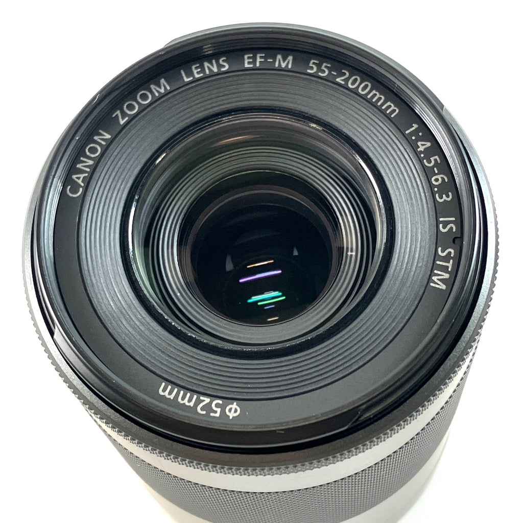 キヤノン Canon EF-M 55-200mm F4.5-6.3 IS STM ブラック 一眼カメラ用レンズ（オートフォーカス） 【中古】