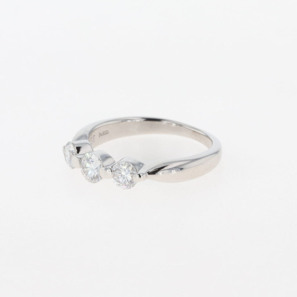 メレダイヤ デザインリング プラチナ 指輪 リング 9号 Pt900 ダイヤモンド レディース 【中古】 
