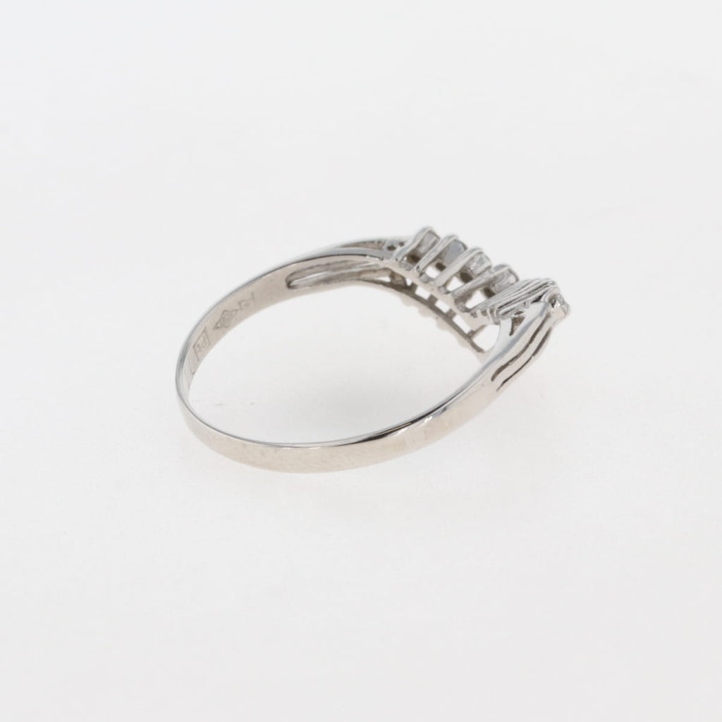 メレダイヤ デザインリング プラチナ 指輪 リング 15号 Pt850 ダイヤモンド レディース 【中古】 
 ラッピング可
