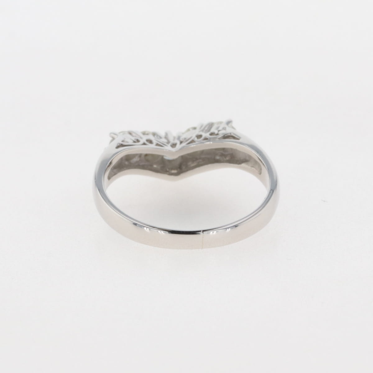 メレダイヤ デザインリング プラチナ 指輪 リング 9号 Pt850 ダイヤモンド レディース 【中古】, ラッピング可