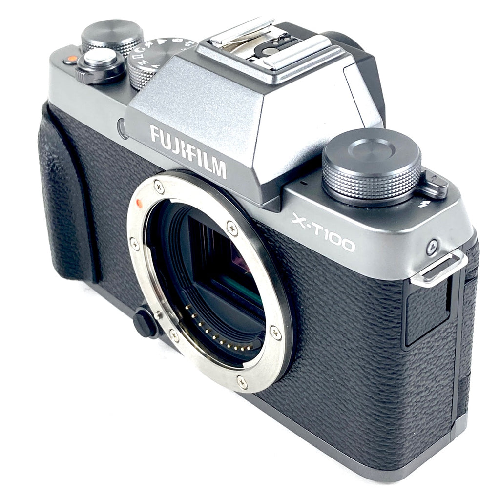 富士フイルム FUJIFILM X-T100 ダブルズーム レンズキット ダークシルバー デジタル ミラーレス 一眼カメラ 【中古】