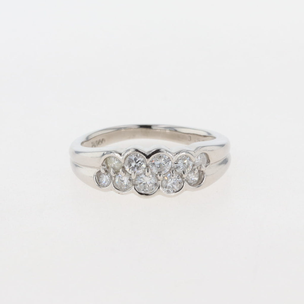 メレダイヤ デザインリング プラチナ 指輪 リング 10号 Pt900 ダイヤモンド レディース 【中古】 , ラッピング可