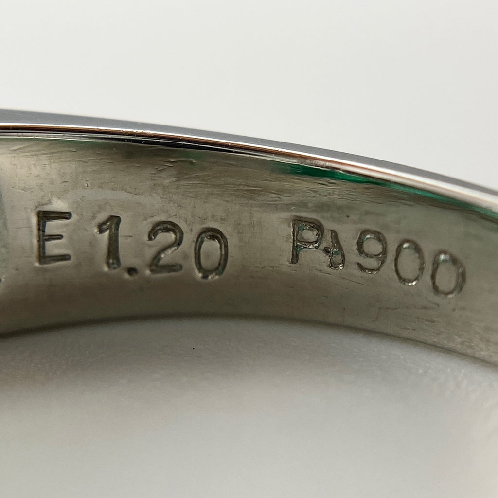 エメラルド デザインリング プラチナ 指輪 リング 11号 Pt900 エメラルド ダイヤモンド レディース 【中古】 
 ラッピング可