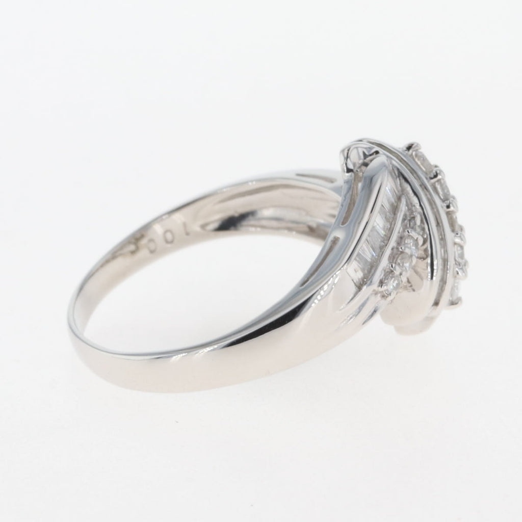 メレダイヤ デザインリング プラチナ 指輪 リング 19号 Pt900 ダイヤモンド メンズ 【中古】 
 ラッピング可